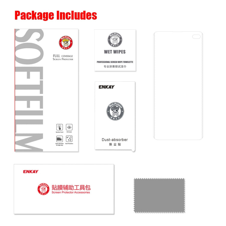 ENKAY Hat-prince 3D Full Screen PET Curved Hot Bending HD Screen Protector Film for Galaxy S10+