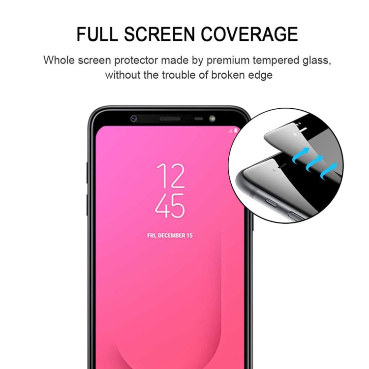 Full Glue Full Cover Screen Protector Tempered Glass film for Galaxy J8 (2018)