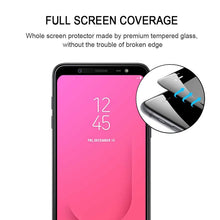 Load image into Gallery viewer, Full Glue Full Cover Screen Protector Tempered Glass film for Galaxy J8 (2018)