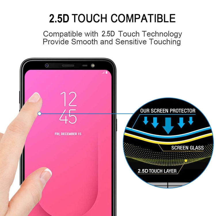 Full Glue Full Cover Screen Protector Tempered Glass film for Galaxy J8 (2018)