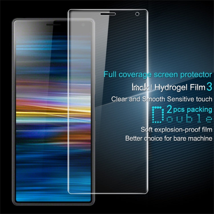 2 PCS IMAK 0.15mm Curved Full Screen Protector Hydrogel Film Front Protector for Sony Xperia 10