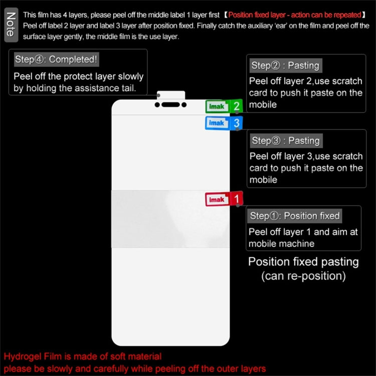 2 PCS IMAK 0.15mm Curved Full Screen Protector Hydrogel Film Front Protector for Sony Xperia 10