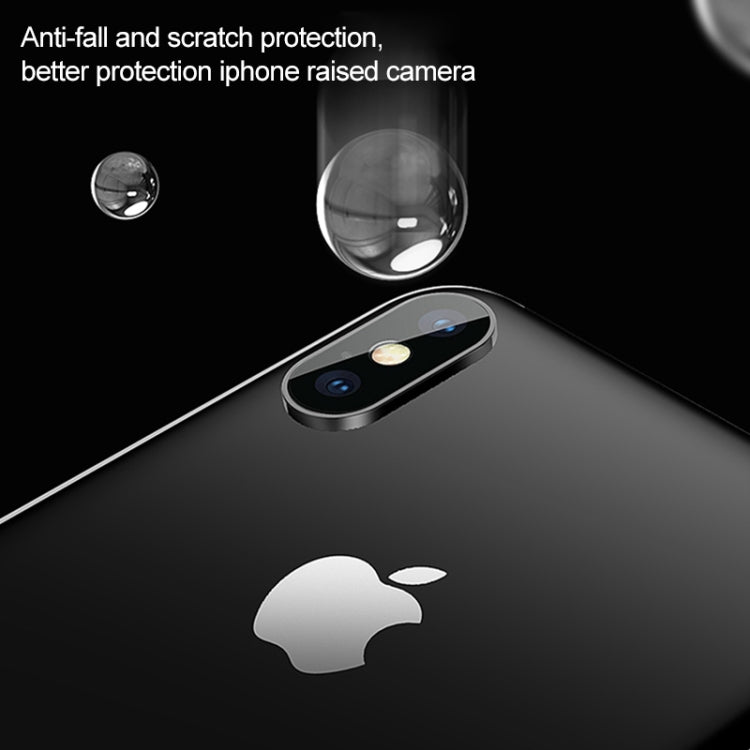 For iPhone XS Max Titanium Alloy Metal Camera Lens Protector Tempered Glass Film
