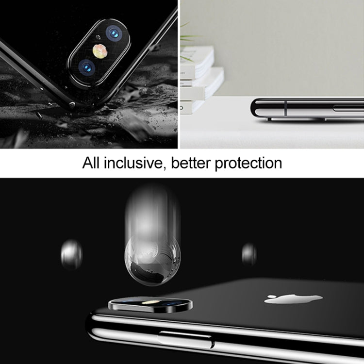 For iPhone XS Max Titanium Alloy Metal Camera Lens Protector Tempered Glass Film