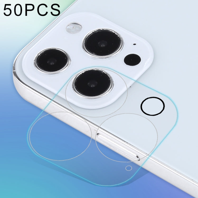 For iPhone 13 Pro Max 50pcs HD Rear Camera Lens Protector Tempered Glass Film