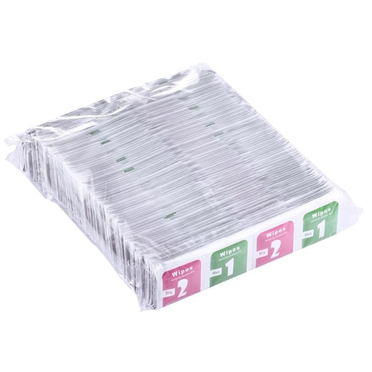 300pcs Dry-Wet Wipes Screen Protectors Accessories Alcohol for Pad Mobile Phone Watch Screen Cleaning Cloth, Size: 5 x 5cm / Piece