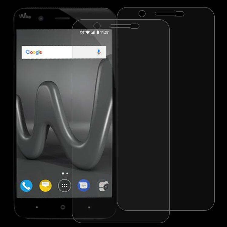 2 PCS for Wiko Harry 0.26mm 9H Surface Hardness 2.5D Curved Edge Tempered Glass Screen Protector