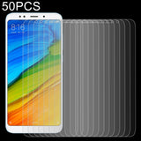 50 PCS for Xiaomi Redmi 5 Plus  0.26mm 9H Surface Hardness 2.5D Curved Edge Tempered Glass Screen Protector