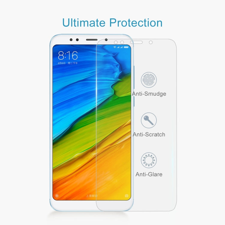 100 PCS for Xiaomi Redmi 5 Plus  0.26mm 9H Surface Hardness 2.5D Curved Edge Tempered Glass Screen Protector