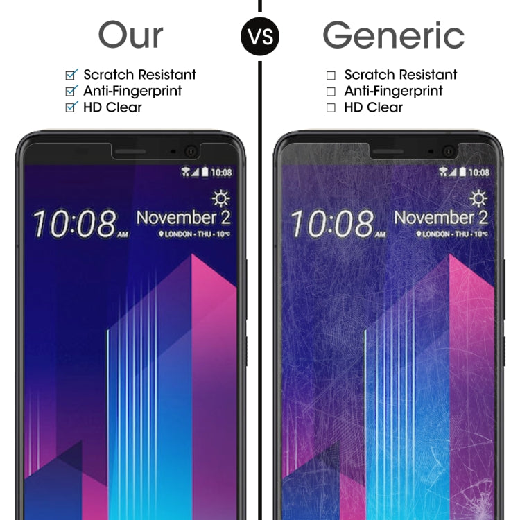 For HTC U11+ 0.26mm 9H Surface Hardness 2.5D Curved Edge Tempered Glass Screen Protector