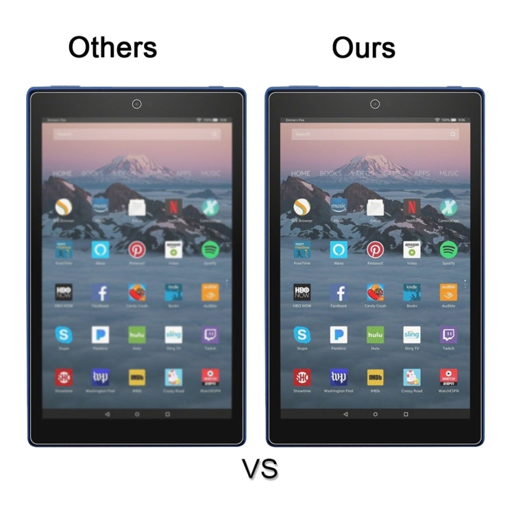 75 PCS 0.3mm 9H Full Screen Tempered Glass Film for Amazon Kindle Fire HD 10 2017