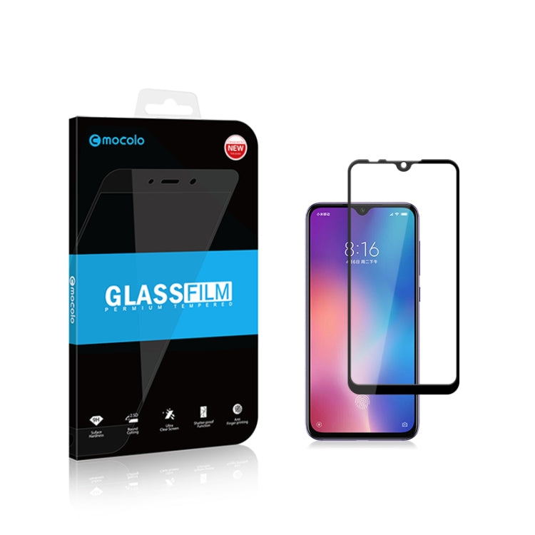 mocolo 0.33mm 9H 2.5D Silk Print Tempered Glass Film for Xiaomi Mi 9 SE