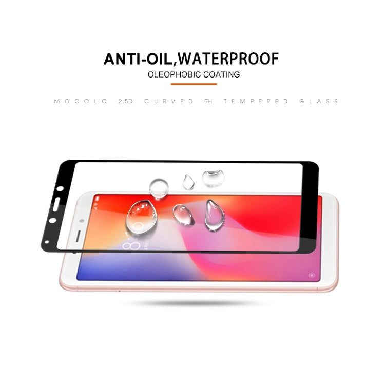 mocolo 0.33mm 9H 2.5D Silk Print Tempered Glass Film for Xiaomi Redmi 6