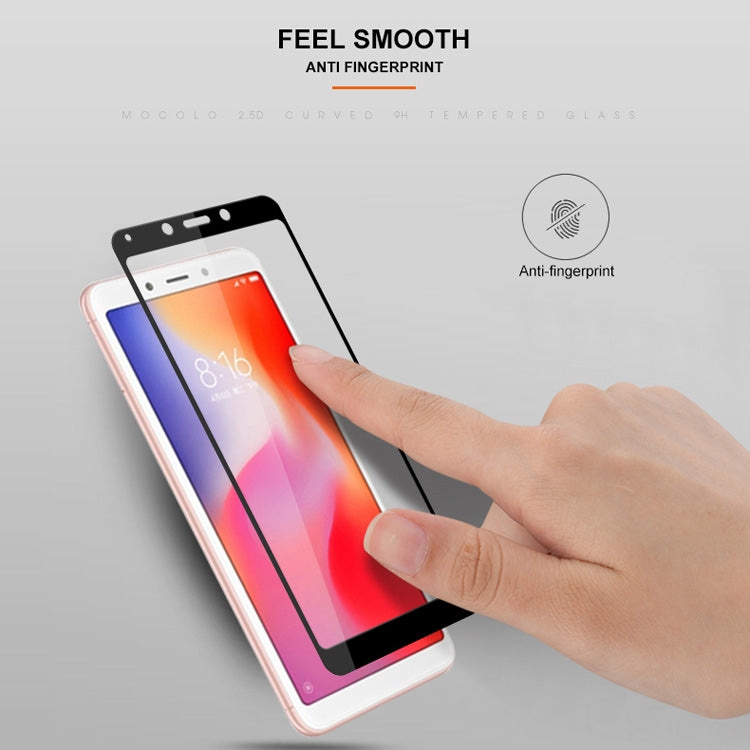 mocolo 0.33mm 9H 2.5D Silk Print Tempered Glass Film for Xiaomi Redmi 6