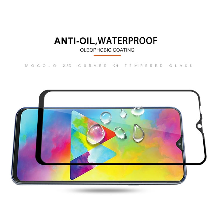 mocolo 0.33mm 9H 2.5D Full Glue Silk Print Tempered Glass Film for Galaxy M20