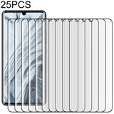 25 PCS For Xiaomi Mi Note 10 9H HD 3D Curved Edge Tempered Glass Film (Transparent)