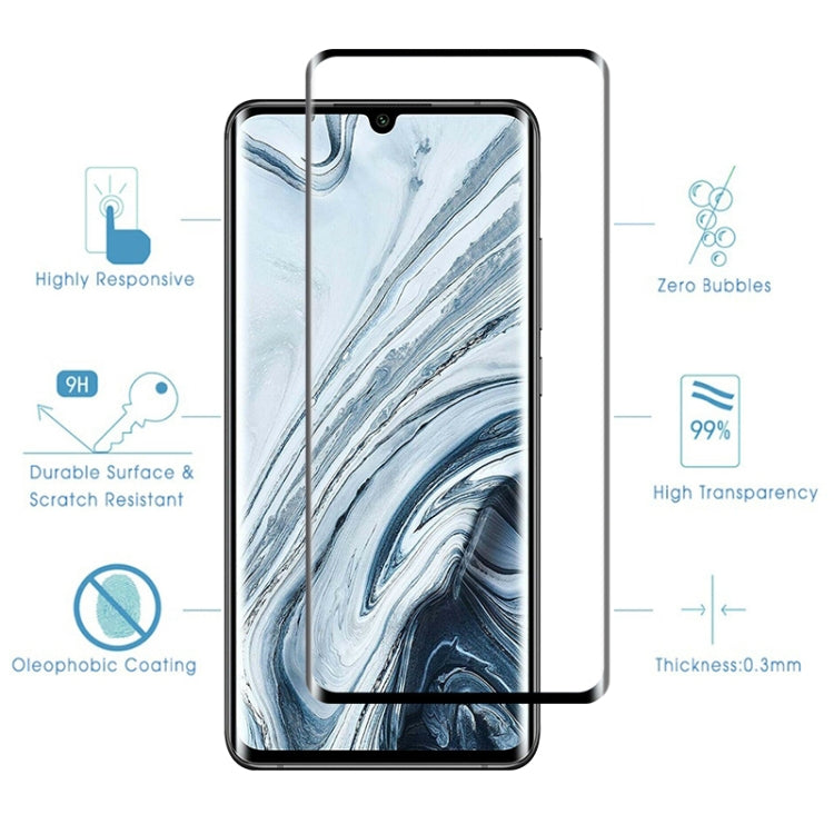25 PCS For Xiaomi Mi Note 10 Pro 9H HD 3D Curved Edge Tempered Glass Film (Black), For Xiaomi Mi Note 10 Pro(Black)(25 PCS), For Xiaomi Mi Note 10 Pro(25 PCS)