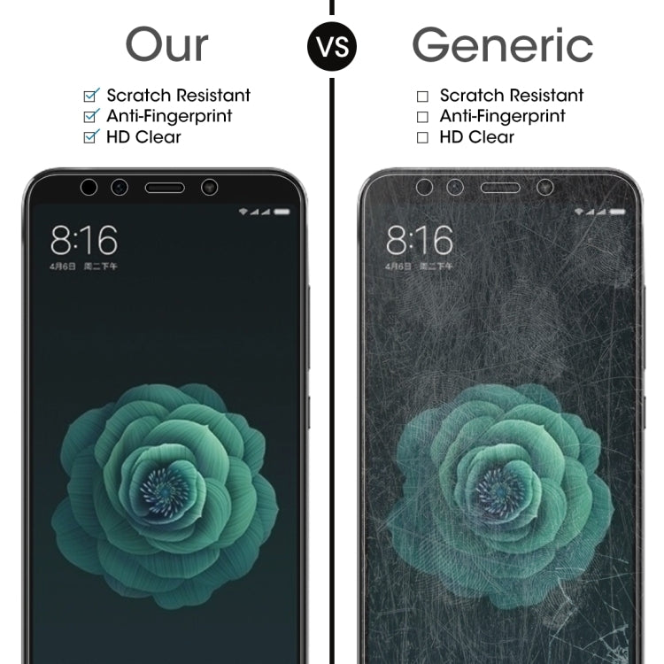 2 PCS 0.26mm 9H 2.5D Tempered Glass Film for Xiaomi Mi 6X & A2