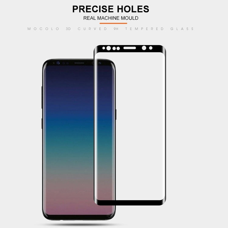 mocolo Full Glue 0.33mm 9H 3D Round Edge Tempered Glass Film for Galaxy S9