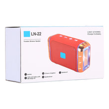 Load image into Gallery viewer, LN-22 DC 5V Portable Wireless Speaker with Hands-free Calling &amp; Dual Colorful LED Light, Support USB &amp; TF Card &amp; 3.5mm Aux, LN-22