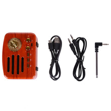 Load image into Gallery viewer, Angel MA-1500 Retro Bluetooth HiFi Radio Speaker with Colorful LED Light, Support USB &amp; FM &amp; 3.5mm Aux