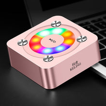 Load image into Gallery viewer, A9 Portable Bluetooth Stereo Speaker with Built-in MIC &amp; Light, Support Hands-free Calls &amp; TF Card &amp; AUX IN, Bluetooth Distance: 10m, with Light(Rose Gold), with Light(Gold), with Light(Black)