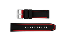 Load image into Gallery viewer, Black &amp; Red Silicone Strap for 38mm Apple iWatch