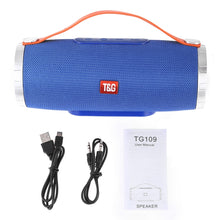 Load image into Gallery viewer, T&amp;G TG109 Portable Wireless Bluetooth V4.2 Stereo Speaker with Handle, Built-in MIC, Support Hands-free Calls &amp; TF Card &amp; AUX IN &amp; FM