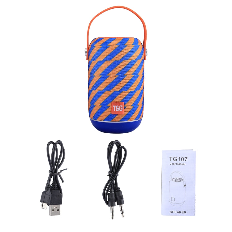 Built-in MIC, Support Hands-free Calls & TF Card & AUX IN & FM, Bluetooth Distance: 10m, TG107