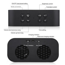 Load image into Gallery viewer, AEC BT501 Bluetooth 5.0 Mini Speaker with LED &amp; Alarm Clock &amp; Clock &amp; Mirror, Support 32G TF Card, BT501