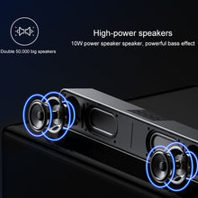 Load image into Gallery viewer, LEERFEI E91 10W Long Bar Shape Dual-speaker Multimedia Radio Bluetooth Audio, Support TF Card / U Disk / 3.5mm AUX, Support TF Card / U Disk / 3.5mm AUX