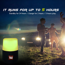 Load image into Gallery viewer, T&amp;G TG168 Portable Wireless Bluetooth V5.0 Stereo Speaker with Handle, Built-in MIC, Support Flashing LED Light &amp; TF Card &amp; U Disk &amp; AUX IN &amp; FM