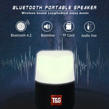 Load image into Gallery viewer, T&amp;G TG168 Portable Wireless Bluetooth V5.0 Stereo Speaker with Handle, Built-in MIC, Support Flashing LED Light &amp; TF Card &amp; U Disk &amp; AUX IN &amp; FM, TG168