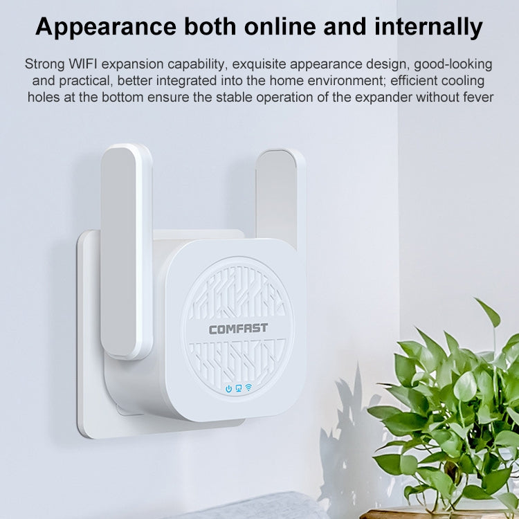 COMFAST CF-WR765AC 1200Mbps Dual Band Wireless Repeater Amplifier with External Antenna, CF-WR765AC