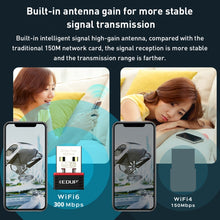 Load image into Gallery viewer, EP-A300 300Mbps WiFi6 USB Free Drive Network Adapter, EP-AX300