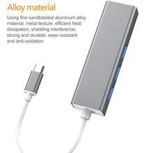 Load image into Gallery viewer, USB-C / Type-C to Fast Ethernet RJ45 &amp; 3 x USB 3.0 Adapter Converter HUB, Fast Ethernet