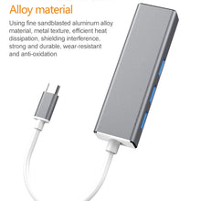 Load image into Gallery viewer, USB-C / Type-C to Gigabit Ethernet RJ45 &amp; 3 x USB 3.0 Adapter Converter HUB, Computer External Tablet Phone Universal, Gigabit Ethernet