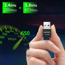 Load image into Gallery viewer, COMFAST CF-813B 650Mbps Dual-band Bluetooth Wifi USB Network Adapter, CF-813B