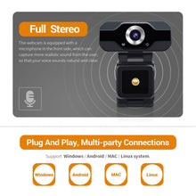 Load image into Gallery viewer, ESCAM PVR006 HD 1080P USB2.0 HD Webcam with Microphone for PC, PVR006