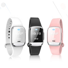Load image into Gallery viewer, M20 Outdoor Ultrasonic Wave Mosquito Repellent Wristband with Clock &amp; Body Temperature Test, M20 (Black), M20 (Pink), M20 (White)