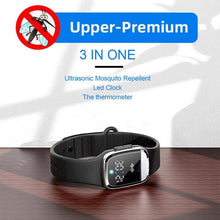 Load image into Gallery viewer, M20 Outdoor Ultrasonic Wave Mosquito Repellent Wristband with Clock &amp; Body Temperature Test, M20 (Black), M20 (Pink), M20 (White)