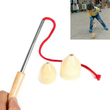 Load image into Gallery viewer, Children Outdoor Fitness Wooden Spinning Toy Vintage Spin Whipping Top with String, Spinning Toy