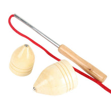 Load image into Gallery viewer, Children Outdoor Fitness Wooden Spinning Toy Vintage Spin Whipping Top with String, Spinning Toy