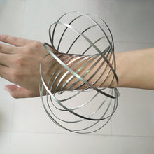 Load image into Gallery viewer, Fidget Spinner Toy Flow Ring Stainless Steel Spring Bracelet Stress Reducer for Children and Adults, 13 Circles