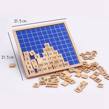 Load image into Gallery viewer, Wooden Montessori Teaching Aids Math 1 - 100 Consecutive Numbers Counting Board Plate Toy