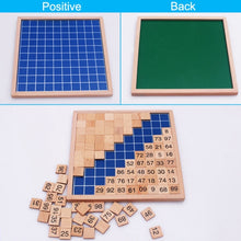 Load image into Gallery viewer, Wooden Montessori Teaching Aids Math 1 - 100 Consecutive Numbers Counting Board Plate Toy