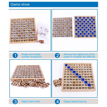 Load image into Gallery viewer, Wooden Montessori Teaching Aids Math 1 - 100 Consecutive Numbers Counting Board Plate Toy