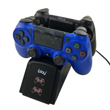 Load image into Gallery viewer, iplay Dual Port Charging Dock Station Stand / Controller Charging Stand for For Sony Playstation 4 PS4 &amp; Slim PS4 Pro with LED Display Indicator Screen, HBP-119