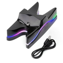 Load image into Gallery viewer, Special UFO Shape 2 x USB Charging Dock Station Stand / Controller Charging Stand for PS4 Playstation 4  with Multi Colors LED, For PS