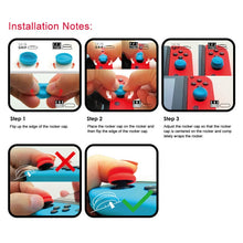 Load image into Gallery viewer, Left + Right Gamepad Rocker Cap Button Cover for Switch, For Switch(Black), For Switch(Blue + Magenta), For Switch(Green+Red), For Switch(Red)